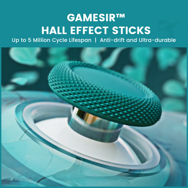 A GameSir T7 Pro Floral büszkélkedhet a GameSir saját fejlesztésű Anti-Drift Hall Effect joystickjaival (Kép forrása: GameSir)