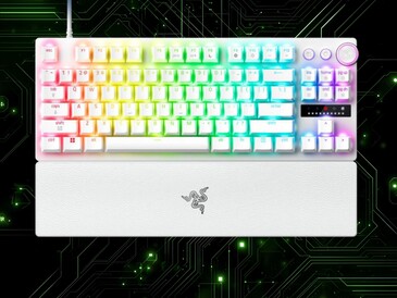 Razer Huntsman V3 Pro TKL 8KHz gaming billentyűzet fehér színben (Kép forrása: Razer PR szerkesztéssel)