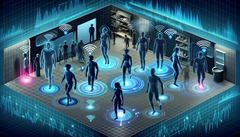 A WhoFi 95,5%-os pontossággal képes azonosítani az embereket egy Wi-Fi területen belül. (kép forrása: DallE3)