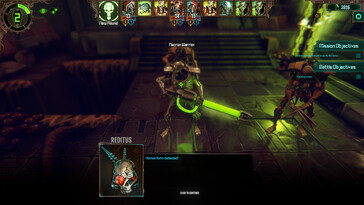 A képen: egy játékmenetet bemutató képernyőkép a Warhammer 40,000: Mechanicusból.