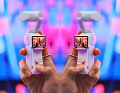 A fehér Insta360 Luna Ultra a kiszivárgott gyakorlati képeken (szerkesztve).
