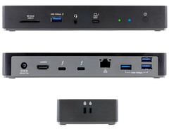 Az Apricorn bemutatja az Aegis Thunderbolt 4 dokkolóállomást 11 porttal, 8K külső monitor támogatással és két Kensington biztonsági résszel. (Kép forrása: Apricorn)