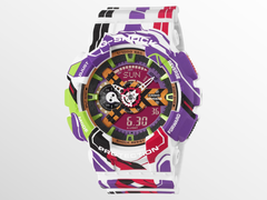 Észak-Amerikában és Európában megjelent a Casio G-Shock x Evangelion GA110EVA307A karóra (a képen). (Kép forrása: Casio)