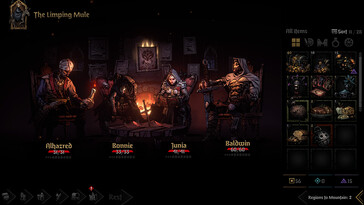 A Darkest Dungeon II négy hősét bemutató kép.