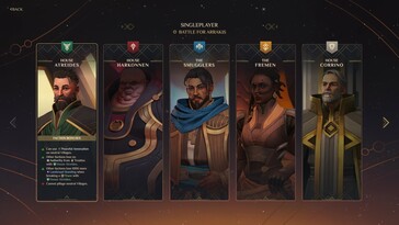A Dune: Spice Wars frakcióit ábrázoló kép.