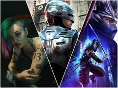Cyberpunk 2077, RoboCop: Rogue City, Ninja Gaiden 4 (balról jobbra).