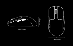 Keychron M2 8K gaming egér méretei