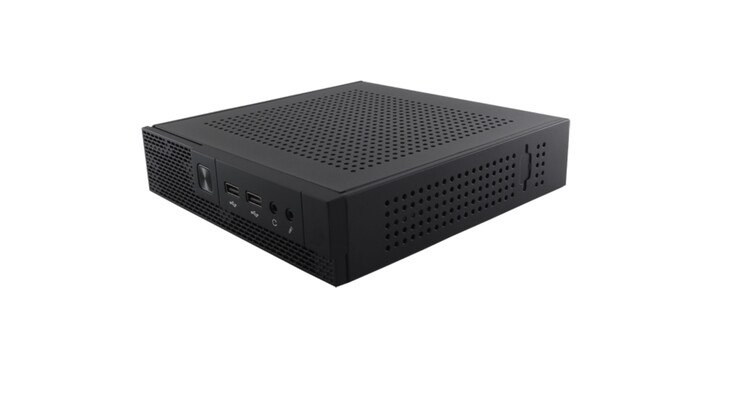 Az MTE-N150 mini PC térfogata mindössze 1,7 liter, és visszafogott kialakítású.