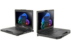 Az AMD modell 15,6 hüvelykes képernyővel rendelkezik, míg az Intel modell valamivel kisebb, 13,3 hüvelykes kijelzővel. (Kép forrása: Getac)