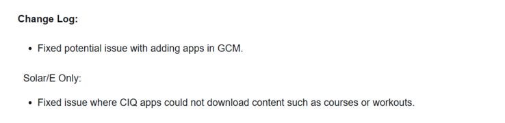 Az Instinct 3 okosórák 12.21-es rendszerszoftverének kiadási megjegyzései. (Kép forrása: Garmin)