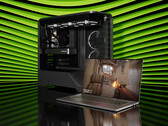 Az Nvidia végre bemutatta az asztali számítógépekbe szánt RTX 5050 GPU-t. Egy laptopot és egy torony PC-t ábrázoló promóciós kép (kép forrása: Nvidia)