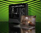 Az Nvidia végre bemutatta az asztali számítógépekbe szánt RTX 5050 GPU-t. Egy laptopot és egy torony PC-t ábrázoló promóciós kép (kép forrása: Nvidia)