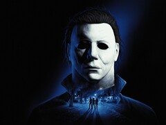 A „Halloween: The Game” című játék legfontosabb promóciós képe, Michael Myers-szel.