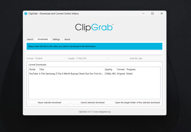 ClipGrab akcióban (Kép forrása: Antony Muchiri)