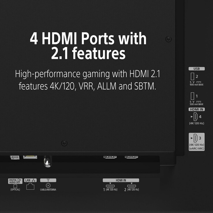 A készülék egy Triluminos Pro motorral hajtott 4K OLED panellel rendelkezik, és négy HDMI 2.1 porttal van felszerelve, amelyek támogatják a 4K 120 Hz-es játékot.