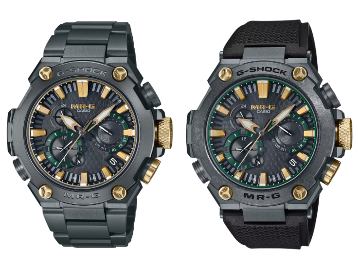 A Casio G-Shock MRG-B2000BG-3A (balra) és MRG-B2000RG-3A (jobbra). (Kép forrása: Casio)