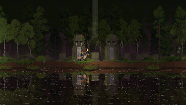 A képen: képernyőkép a Kingdom Two Crowns játékmenetéből.