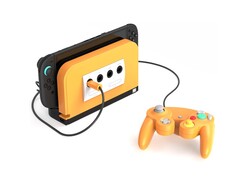 A Retro Fighters BattleDock fűszeres narancssárga előlappal. (Kép forrása: Retro Fighters/Kickstarter)