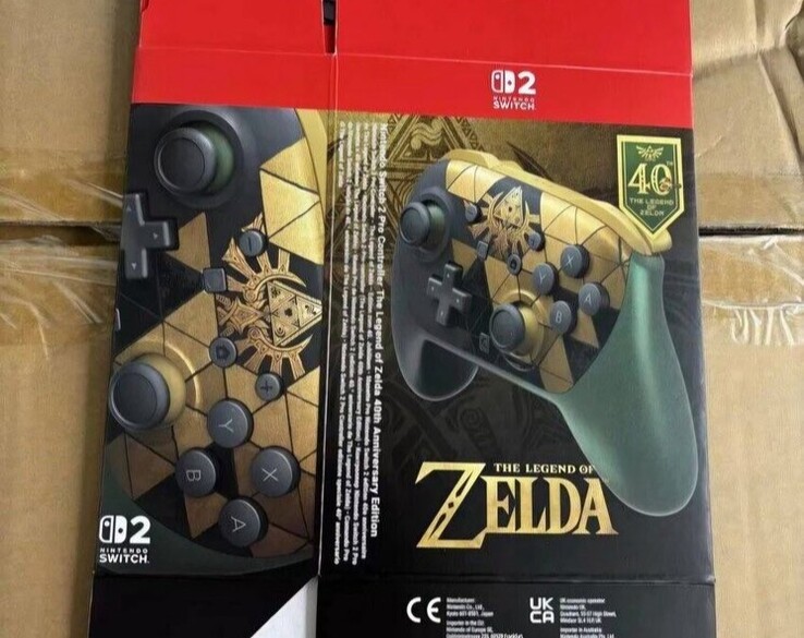 Zelda-témájú Switch 2 Pro vezérlő.