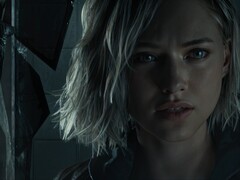 Grace Ashcroft a Resident Evil 9-ből, DLSS 5-ös felbontásnövelés után.