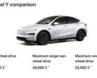 A nagy hatótávolságú RWD Y Juniper modell 386 mérföldes hatótávolsággal rendelkezik (Kép forrása: Tesla)