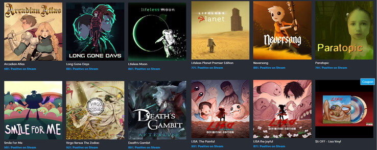 A Humble Bundle Serenity Forge csomagban található összes játék (Kép forrása: Humble Bundle)