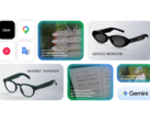 A Google promóciós képe bemutatja a közelgő Android XR okosszemüveg platformot a Gentle Monster és a Warby Parker új szemüvegtípusaival, valamint az AI-alapú funkciókkal, például élő fordítással, navigációval, zenefelismeréssel, vizuális kereséssel és kihangosító alkalmazással