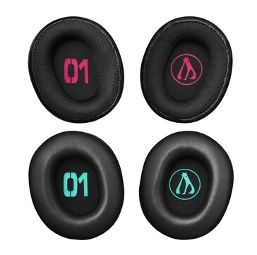 Az Audio-Technica Hatsune Miku ATH-M50xSTS-USB MIKU fejhallgató még a fülkagylóban is Miku dizájnelemeket tartalmaz (Kép forrása: Audio-Technica)