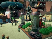 A Mars Attracts Sandbox Mode felülete, amely a parkkezelési funkciókat mutatja be.