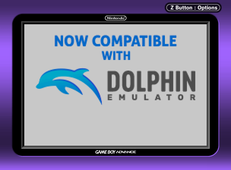 A Dolphin hivatalos GBA Player grafikája.