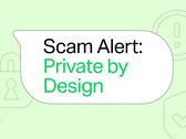 Zöld WhatsApp-beszédbuborék a következő szöveggel: „Csalásriadó: Private by Design”