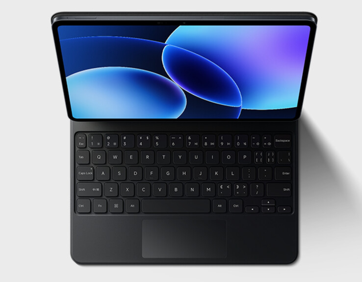A Xiaomi billentyűzet kiegészítője a Pad 8 Pro-hoz felülről lefelé nézve.