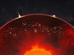 A Mars köpenyében található csomók művészi illusztrációja (Kép forrása: NASA és JPL-Caltech; kivágva)