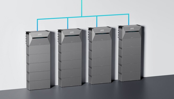 A tervek szerint akár négy Solarbank 3 Pro klaszteres üzemeltetése is lehetséges. (Kép forrása: Anker Solix)