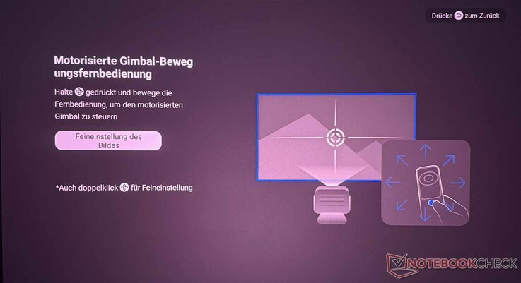A motoros AI-gimbal megkönnyíti az igazítást.