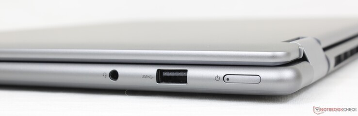 Right: 3.5 mm headset, USB-A 3.2 Gen. 1, Power button