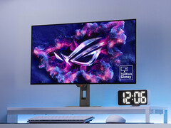 Az Asus első 540 Hz-es WOLED játékmonitora TrueBlack Glossy bevonatot kap, mint a képen látható ROG Strix OLED XG32UCWMG. (Kép forrása: Asus)
