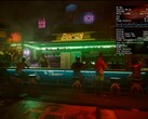 Cyberpunk 2077 fut macOS 26 Tahoe alatt, engedélyezett MetalFX képkocka interpolációval egy MacBook Pro M1 Max-on. (Kép forrása: Blendlogic Tech a YouTube-on)