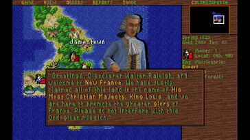 A képen: Játékmenet-képernyőkép a Sid Meier’s Colonization (Classic) című játékból.