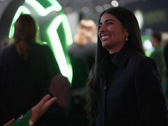 Asha Sharma, az Xbox vezérigazgatójának képernyőképe egy BBC News-interjú közben