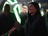 Asha Sharma, az Xbox vezérigazgatójának képernyőképe egy BBC News-interjú közben