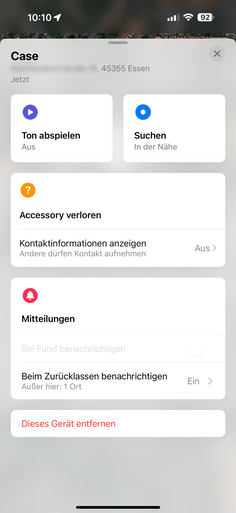 Az AirPods 4 ANC a "Find My" alkalmazással található meg.