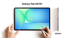 A Galaxy Tab S10 FE+ 13,1 hüvelykes kijelzővel rendelkezik majd. (Kép forrása: Evan Blass)