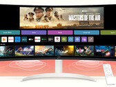 Az LG bemutatja az ívelt 34 hüvelykes, 21:9-es webOS VA monitort streaming médiával, élő TV-vel, Apple Airplay-jel és Microsoft 365-tel. (Kép forrása: LG)