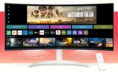 Az LG bemutatja az ívelt 34 hüvelykes, 21:9-es webOS VA monitort streaming médiával, élő TV-vel, Apple Airplay-jel és Microsoft 365-tel. (Kép forrása: LG)