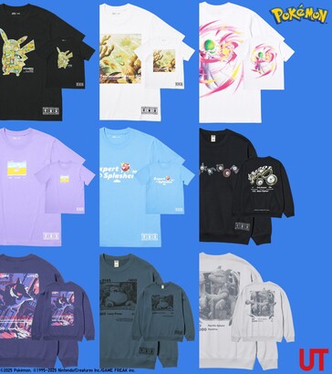 Néhány póló a közelgő Pokémon x Uniqlo kollaborációból (Kép forrása: Uniqlo)