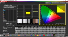 CalMAN ColorChecker (Profil: sRGB, Cél színtér: sRGB)