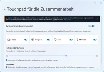 Touchpad további szimbólumok a találkozókhoz