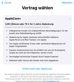 iPad mini AppleCare+ információk