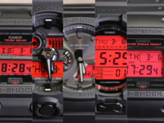 Balról jobbra: a Casio GX-56BBR-1A, GA-700BBR-1A, GA-B2100BBR-1A, GD-O100BBR-1 és a DW-5600BBR-1 - a teljes &quot;Black and Bold Red&quot; G-Shock termékcsalád egy képen. (Kép forrása: @morgan_gshock via Instagram)